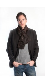 Dark Brown Karakul fur scarf